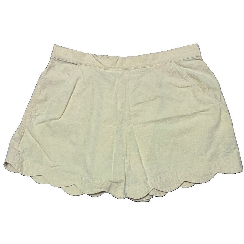 Free People Women’s Yellow Scalloped Shorts Size Large